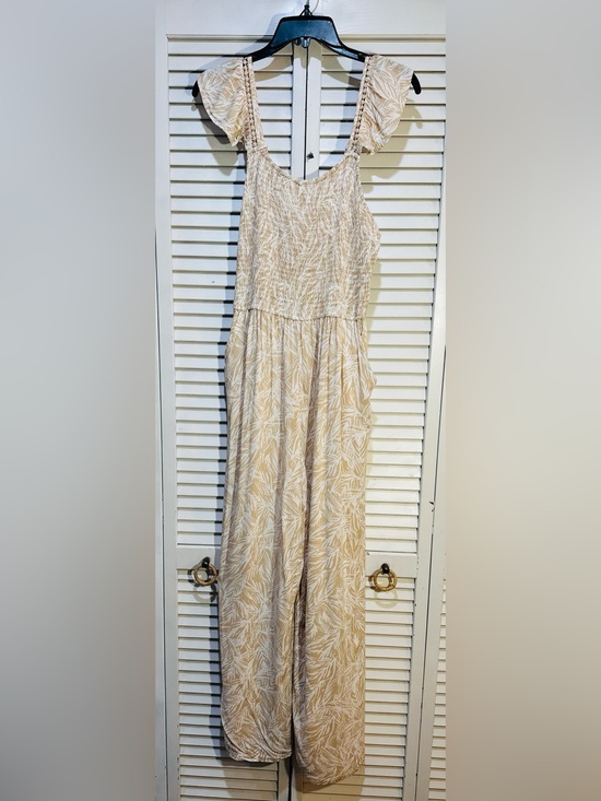 Japna Pants - Boho Tropical Wide Leg Jumpsuit Beachy Coastal Resort Cottagecore Medium
